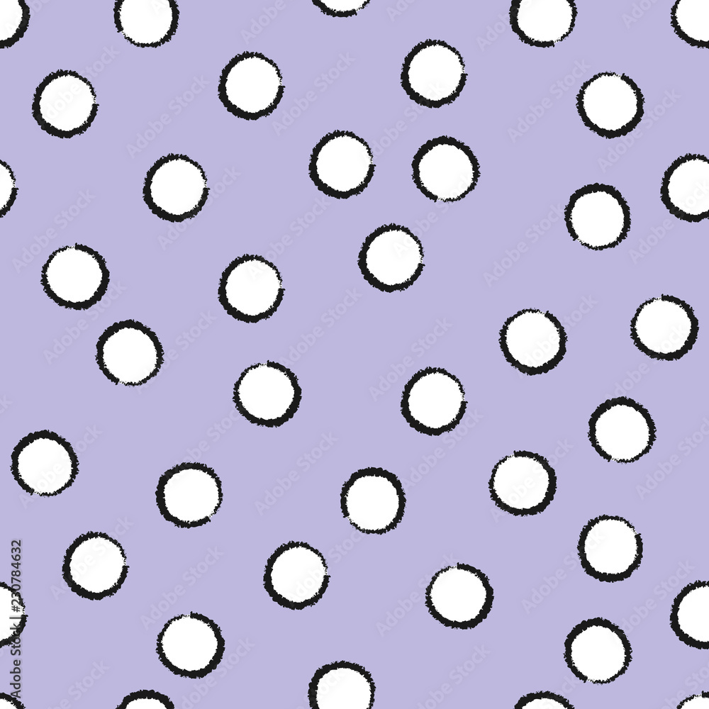 purple, violet background pastel white circles with black stroke. gentle baby colors. mock wrapping paper decor