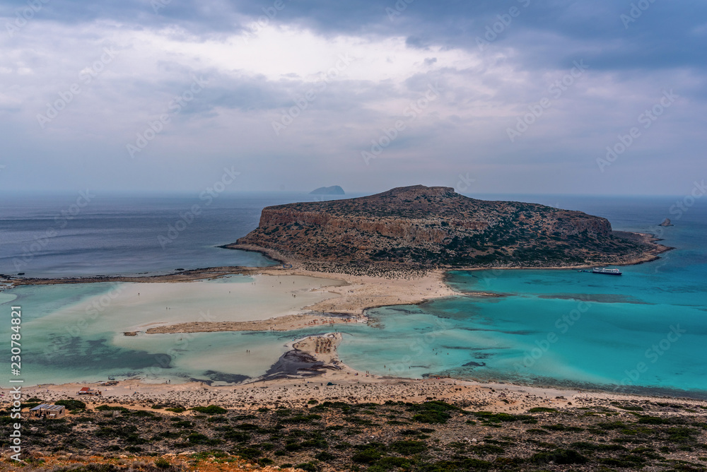 Tropical beach. Balos lagoon on the Crete Island. Greece