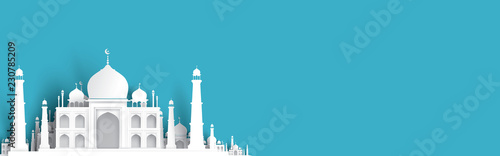 blank mosque text background, modern elegant islamic design