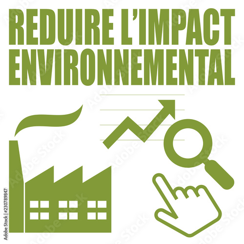 Logo réduire l'impact environnemental.