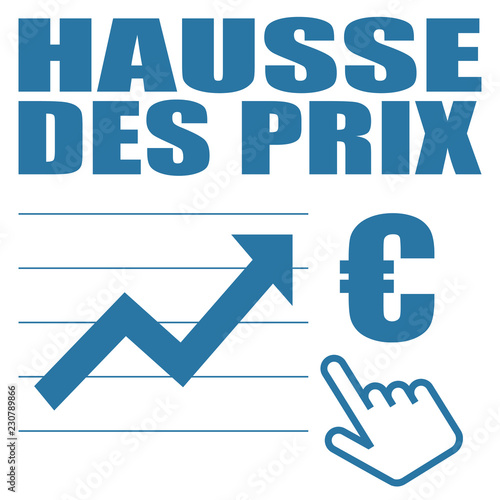 Logo hausse des prix.
