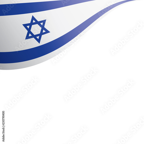 Israel flag, vector illustration on a white background