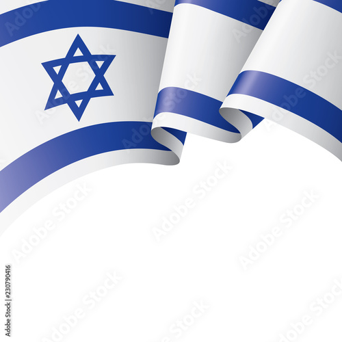 Israel flag, vector illustration on a white background