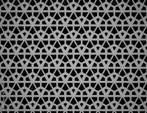 Abstract geometric pattern. A seamless vector background. Grey and black ornament. Graphic modern pattern. Simple lattice graphic design