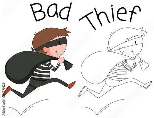Doodle bad thief character