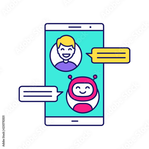 Support chatbot color icon