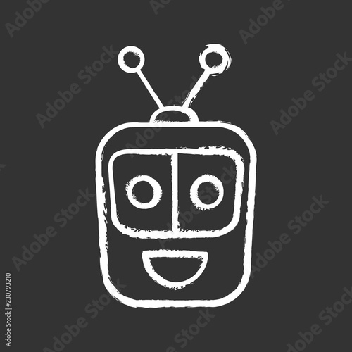Chatbot chalk icon