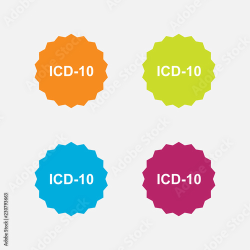 set medical icon code, flat design