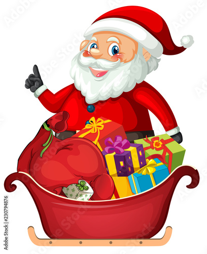 Santa claus and gift