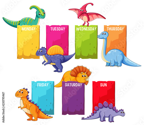 Dino on schedule template