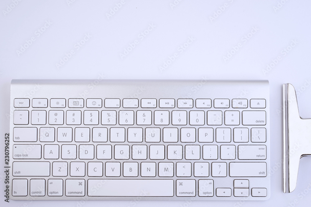 Office stationery on white on table top. Office stationery on white on table top.