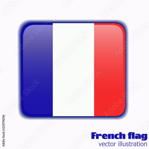 Button with flag of France. Vector. Free Download Button with flag of France. Vector. - GFXLoad
