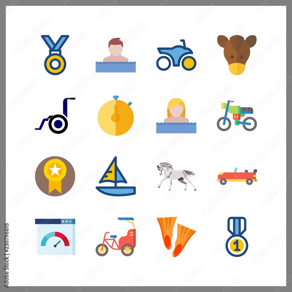 race icon. swimming and stopwatch vector icons in race set. Use this illustration for race works. race icon. swimming and stopwatch vector icons in race set. Use this illustration for race works.