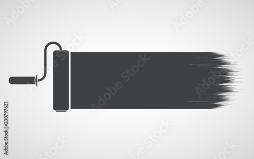 Paint roller icon. Vector illustration.