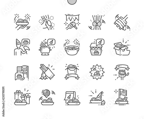 National Spaghetti Day Well-crafted Pixel Perfect Vector Thin Line Icons 30 2x Grid for Web Graphics and Apps. Simple Minimal Pictogram