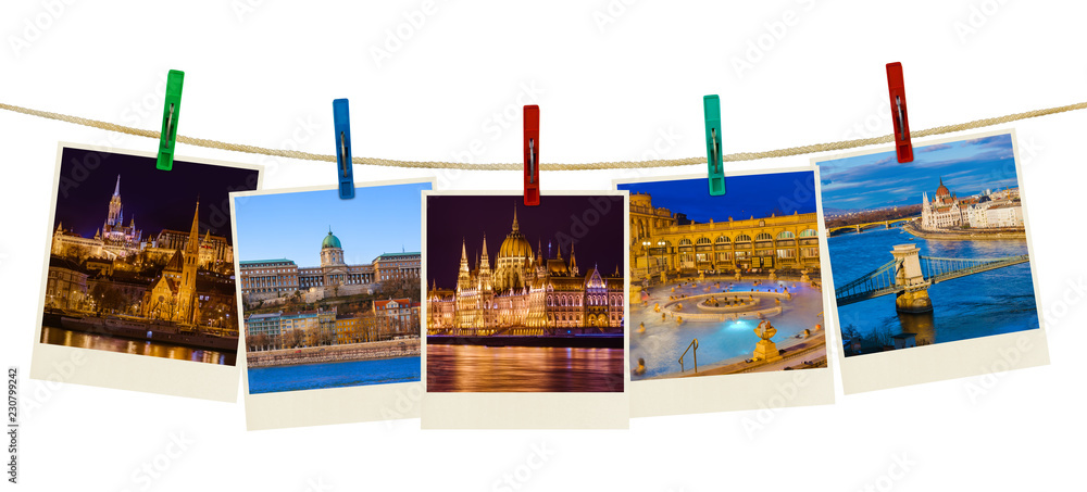 Budapest Hungary travel images (my photos) on clothespins