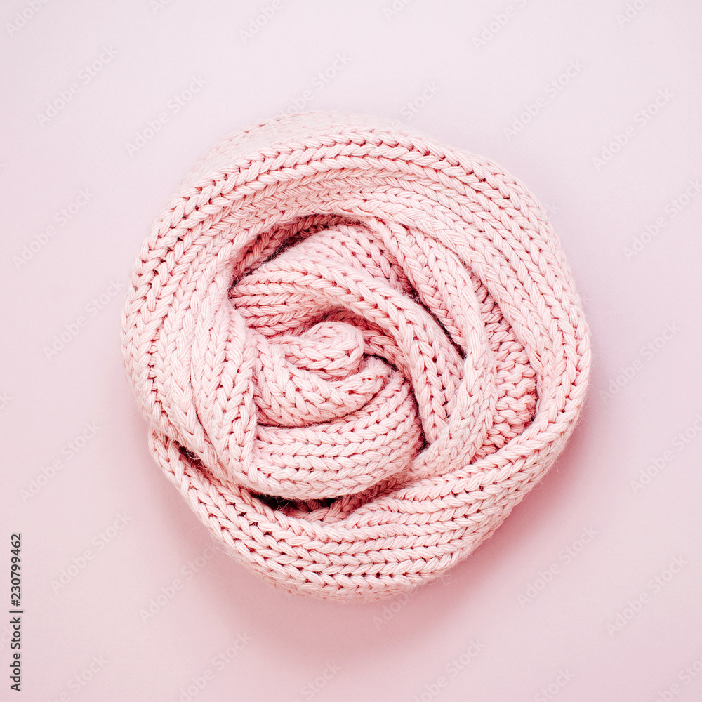 Obraz premium pink winter scarf