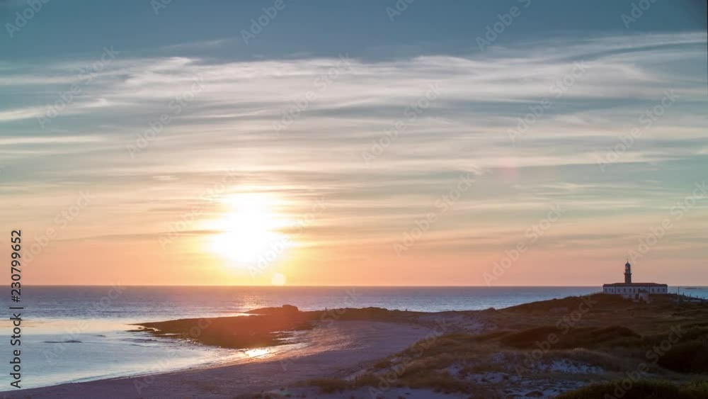 sunset beach sea ocean coast galicia timelapse sunset beach sea ocean coast galicia timelapse