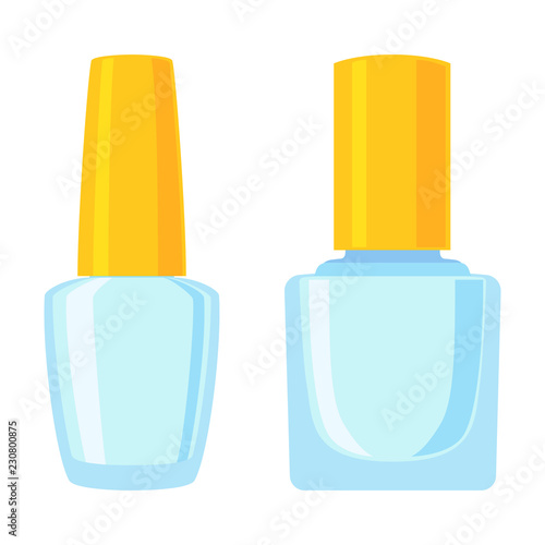 Colorful cartoon empty cosmetic bottle set