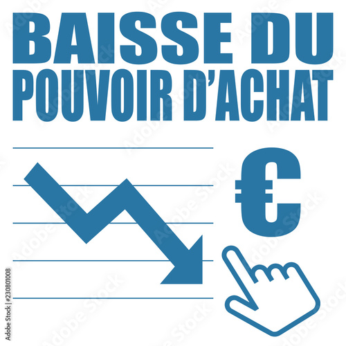 Logo baisse du pouvoir d'achat.