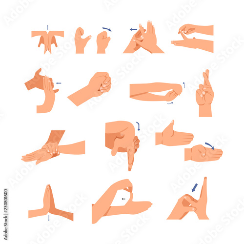 Workout girl set. Woman doing fitness and yoga exercises. Lunges and squats, plank and abc. Full body workout. Warming up, stretching 