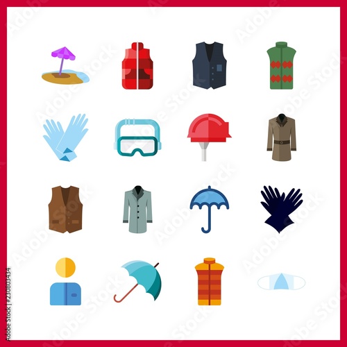 protective icons set. healthy, construction, metal and gloves graphic works