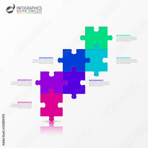 Infographic design template. Creative concept with 6 steps