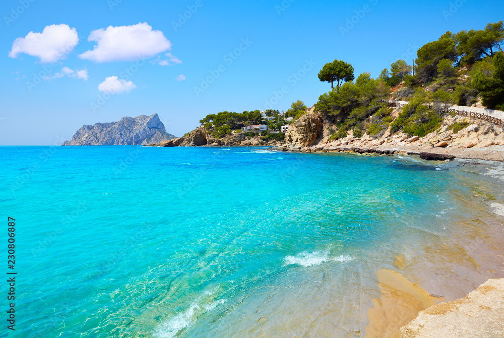 Naklejka premium Cala Pinets beach in Benissa Alicante Spain