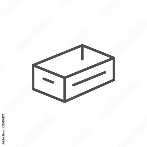 Crate line icon