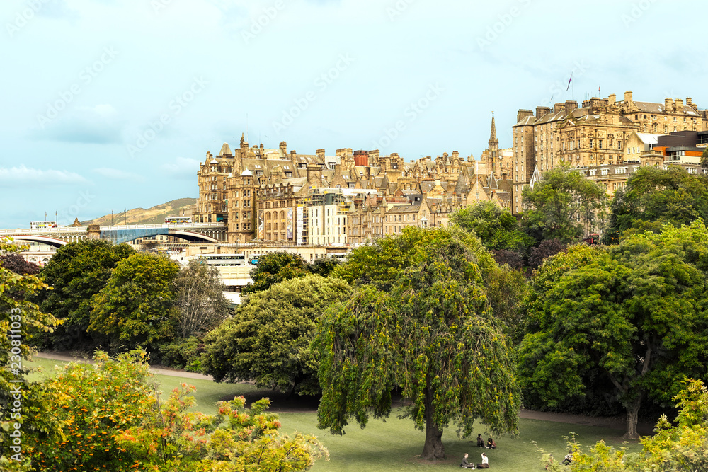 Edinburgh scene of old town - Scotland, UK