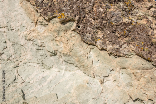 Photography Quarry zeolite raw mineral  and stone wall.
