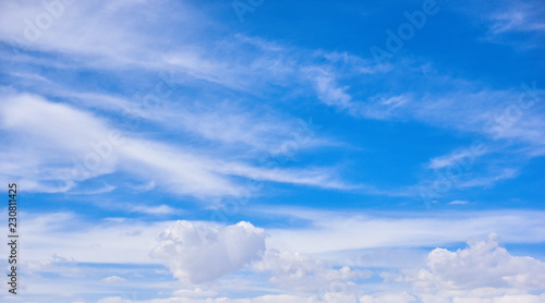 Blue sky with clouds - natural beauty background