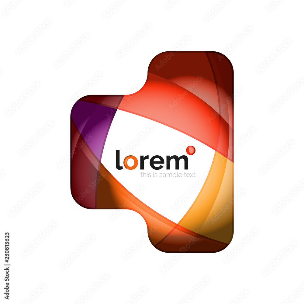 Abstract geometric business icon Abstract geometric business icon