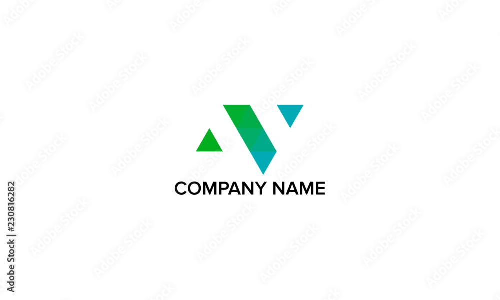 Letter A and V logo design