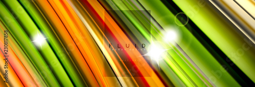 Mixing color waves on black, liquid flowing shapes