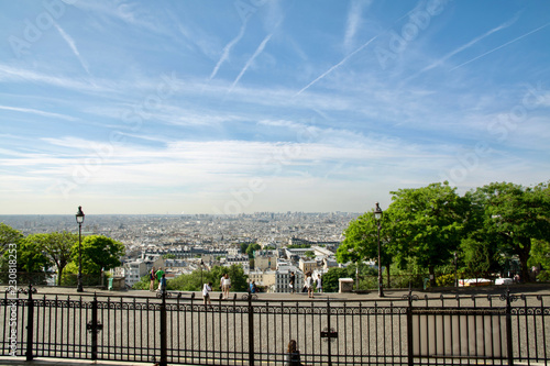 Aerial view of Paris from Montmartre