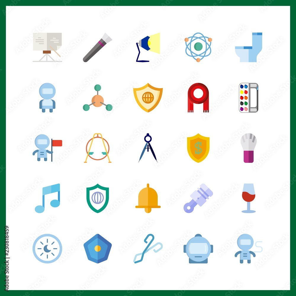 25 element icon. Vector illustration element set. crucible tongs and astrology icons for element works 25 element icon. Vector illustration element set. crucible tongs and astrology icons for element works