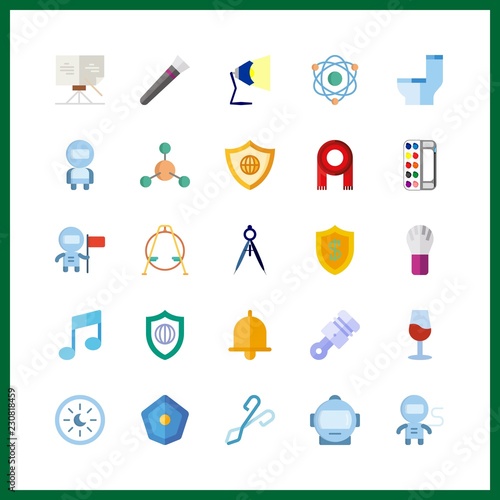 25 element icon. Vector illustration element set. crucible tongs and astrology icons for element works
