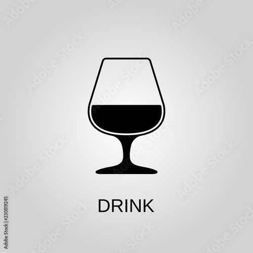 Drink icon. Drink symbol. Flat design. Stock - Vector illustration.