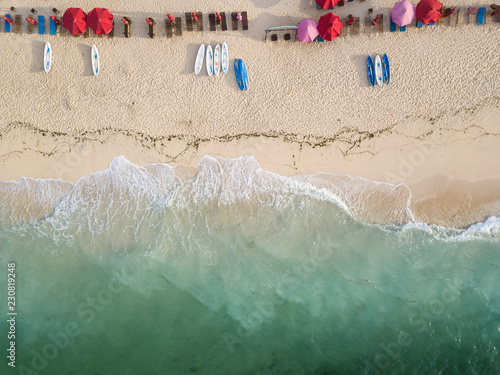 Indonesia, Bali, Aerial view of Pandawa beach photo