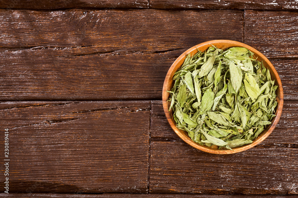 Fototapeta premium Leaves of the stevia plant - Stevia rebaudiana.