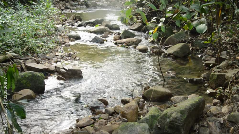 water run through river pass rock and stone in forset water run through river pass rock and stone in forset