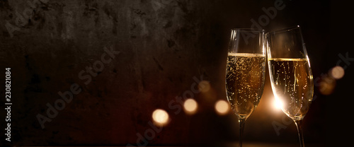 Canvas Print Champagne for a new year celebration