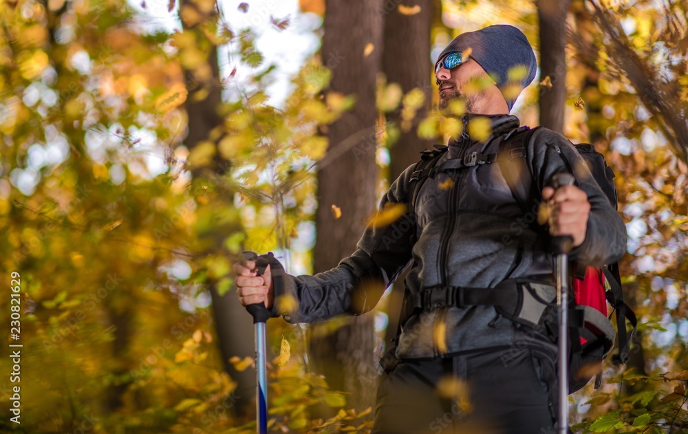 Naklejka premium Fall Backcountry Trekker