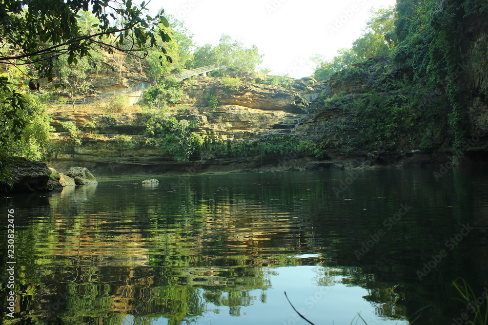 The Pandav Falls is a waterfall in the Panna district in the Indian state of Madhya Pradesh.