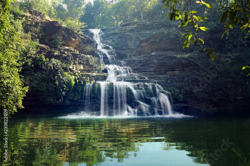 Fototapeta Naklejka Na Ścianę i Meble -  The Pandav Falls is a waterfall in the Panna district in the Indian state of Madhya Pradesh.