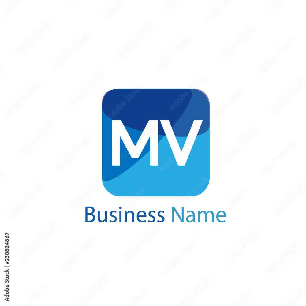 Initial Letter MV Logo Template Design Initial Letter MV Logo Template Design