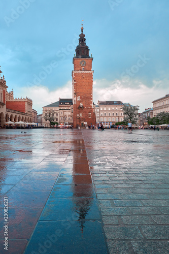 Town Hall Tower is one of the main focal points of the Main Market Square in the Old Town.