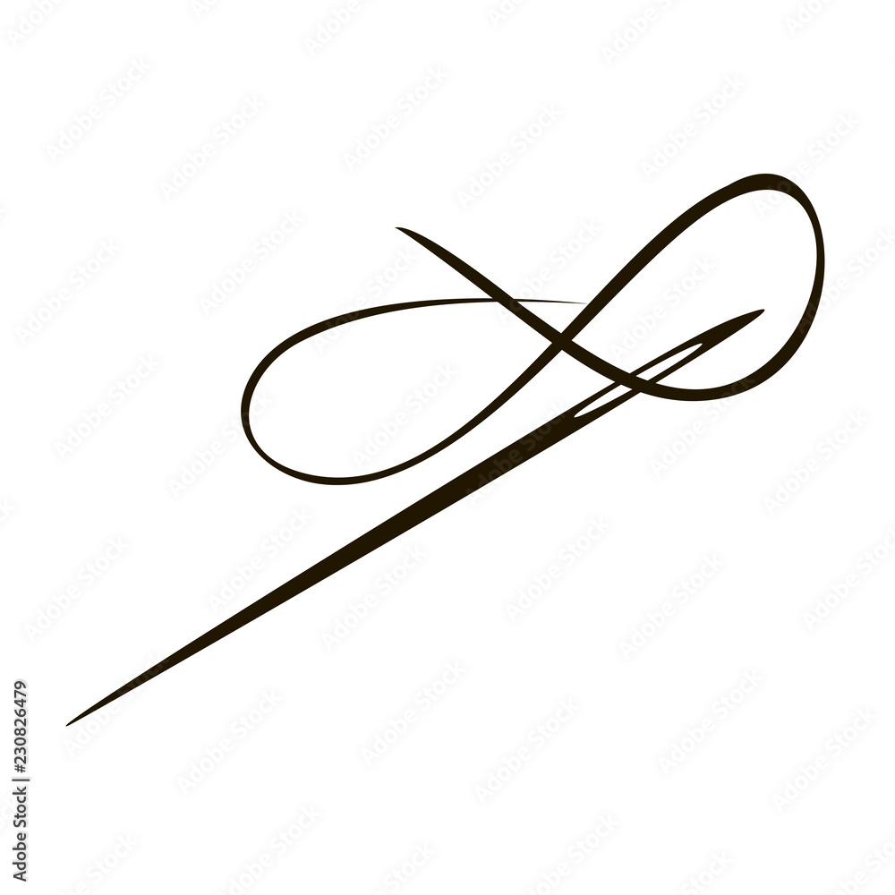 needle and thread infinity icon needle and thread infinity icon