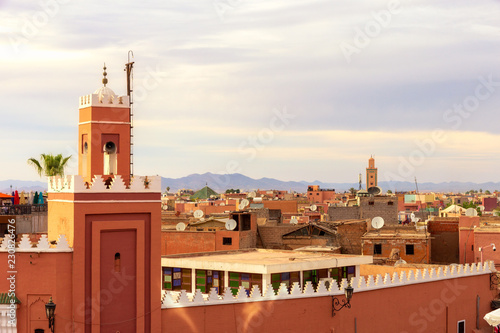 Slika na platnu minaret medina old city marrakesh